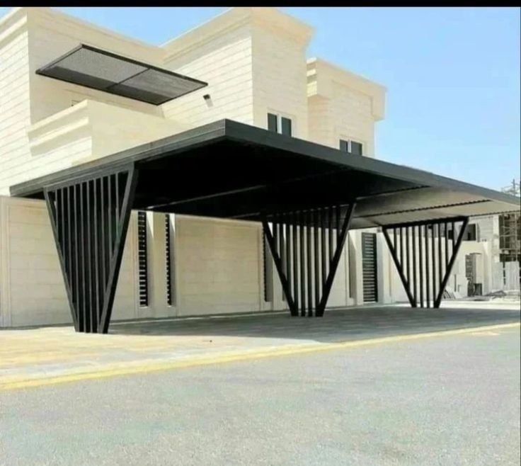 مظلات سيارات لعمارة سكنية في جدة